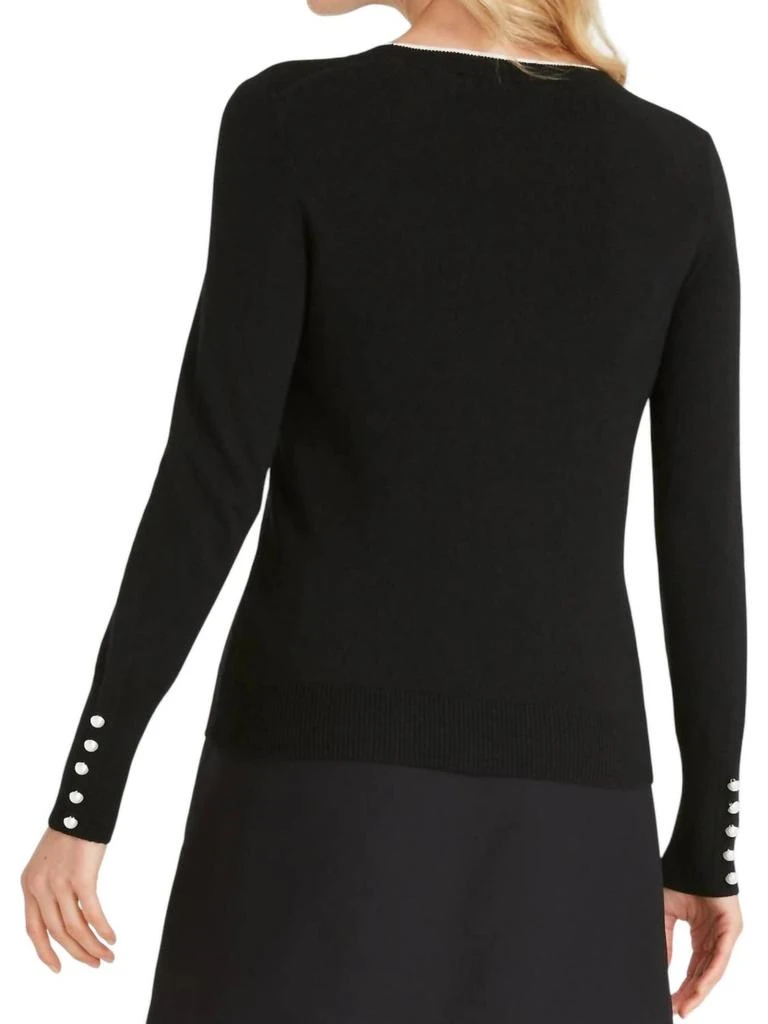 Draper James Pearl Long Sleeve Sweater In Black 2