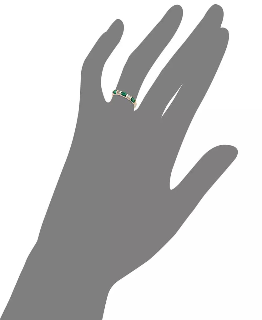 Macy's 14k Gold Ring, Emerald (3/4 ct. t.w.) and Diamond (1/8 ct. t.w.) Ring