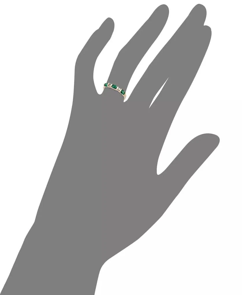 Macy's 14k Gold Ring, Emerald (3/4 ct. t.w.) and Diamond (1/8 ct. t.w.) Ring 2