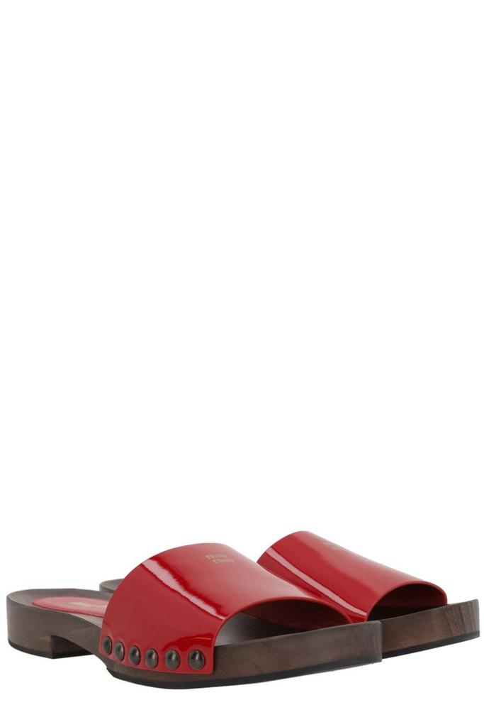 miu miu ロゴプリント スパッツ 38 Shop Miu Miu Logo-Printed Slides on Sale at BeyondStyle
