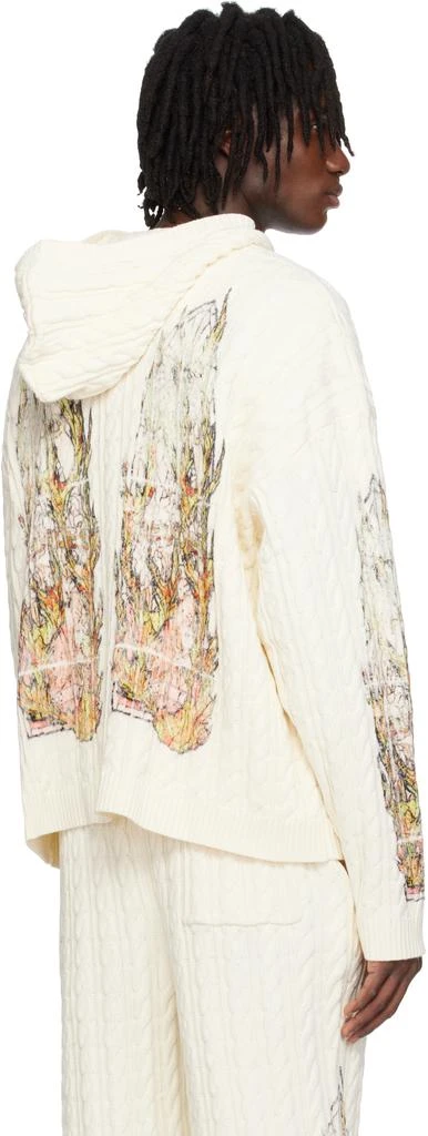 Who Decides War Off-White Flame Glass Cable Knit Hoodie 3