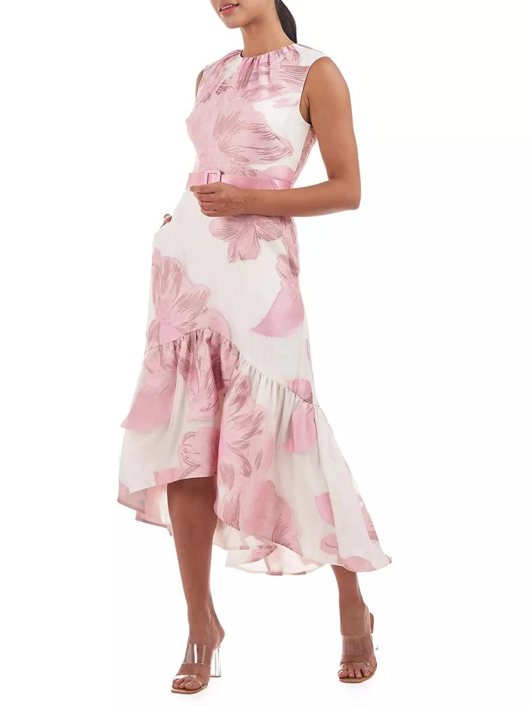Kay Unger Beatrix Floral Organza Midi-Dress 3