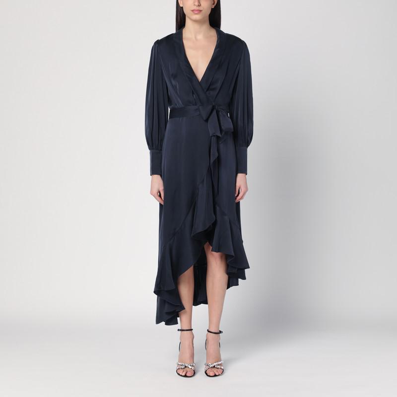 【Zimmermann】Illuminate Draped linen and cotton midi dress Zimmermann - Illuminate Light Blue Linen & Silk Midi Dress