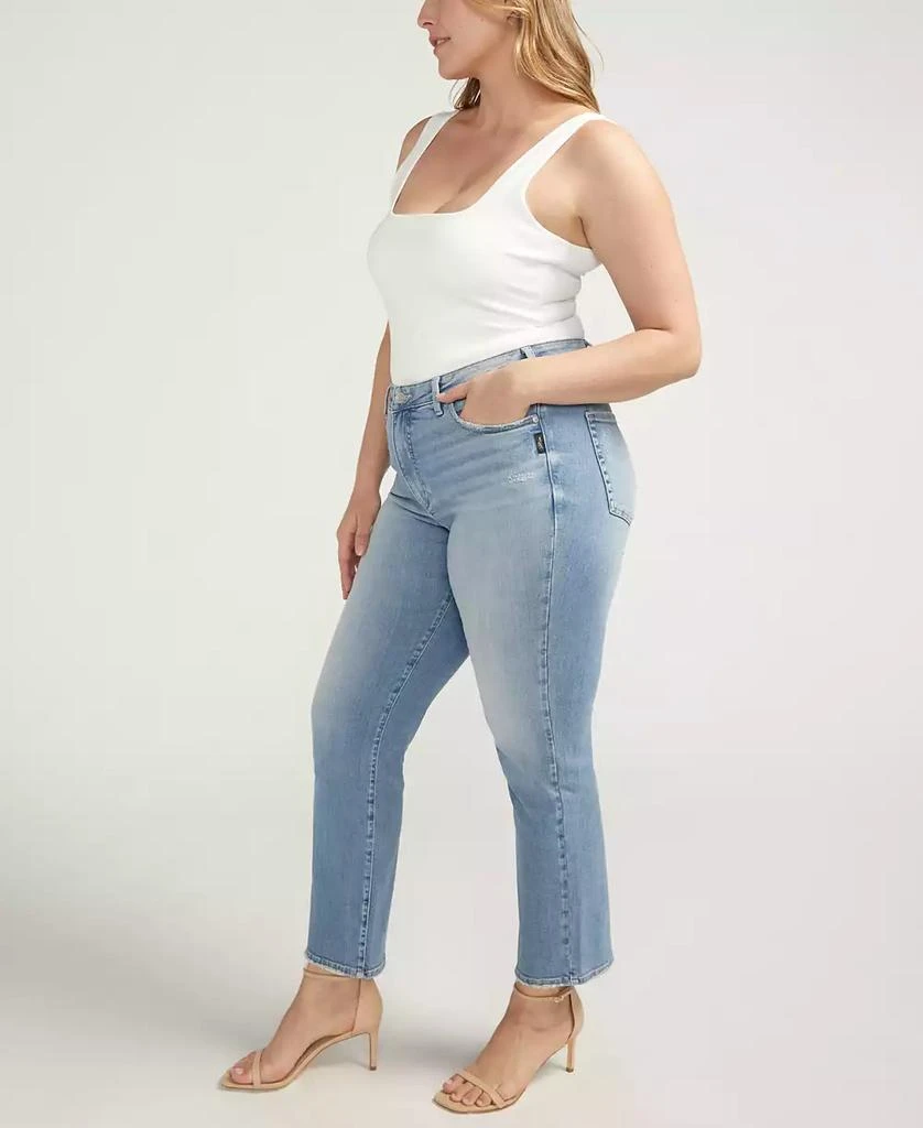 Silver Jeans Co. Plus Size Isbister High-Rise Straight-Leg Jeans 6