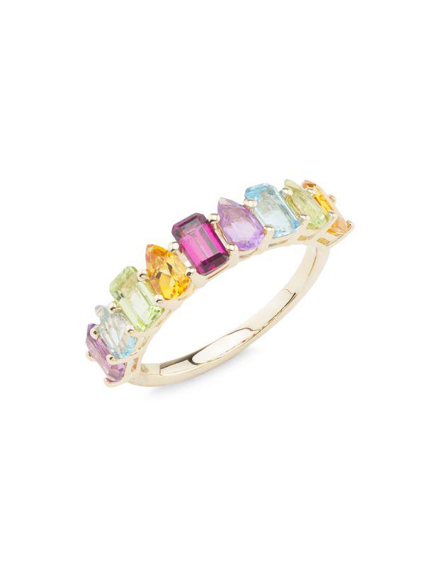 Effy 14K Yellow Gold & 2.09 TCW Multicolor Stone Ring