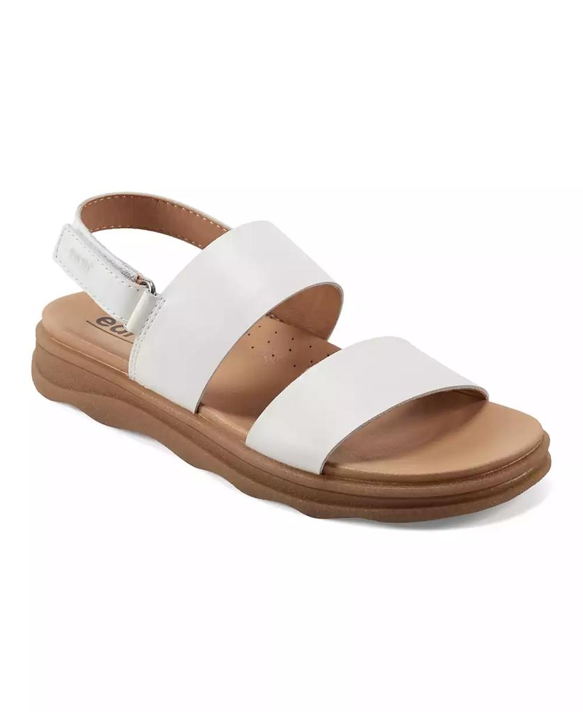 Earth Women's Leah Round Toe Strappy Casual Flat Sandals