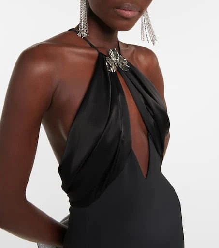 David Koma Embellished halter-neck minidress 4