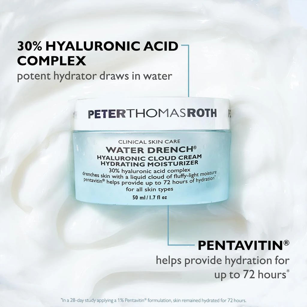 Peter Thomas Roth Water Drench Hyaluronic Cloud Cream Hydrating Moisturizer|1.7 fl oz 6