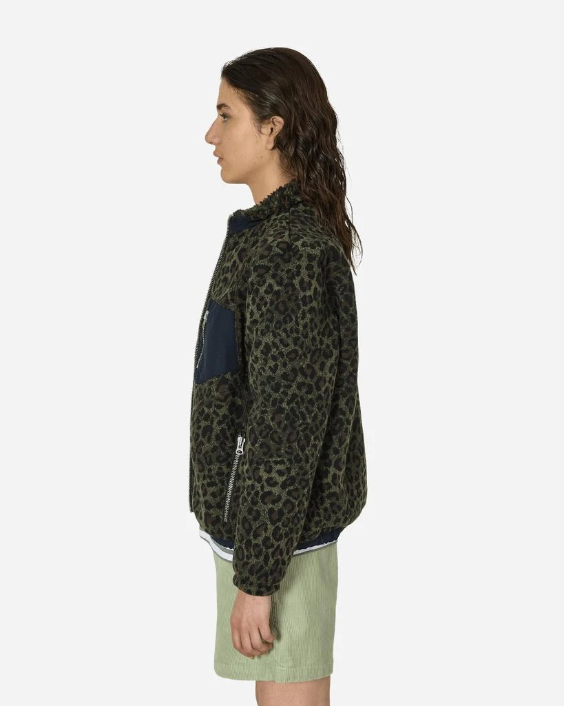 Brain Dead Leopard Reverse Sherpa Jacket Olive 2
