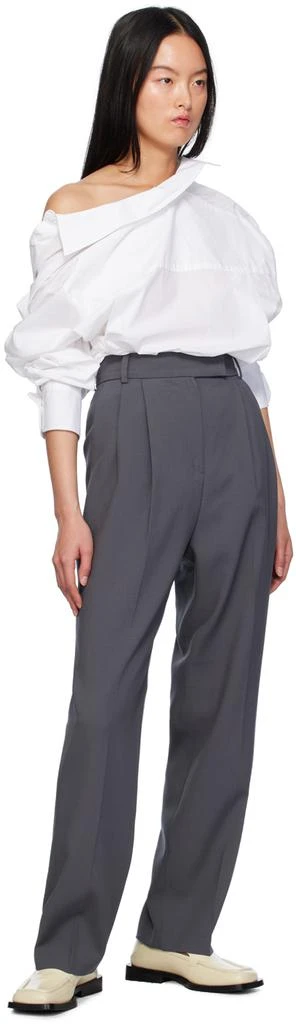 The Frankie Shop Gray Bea Trousers 4