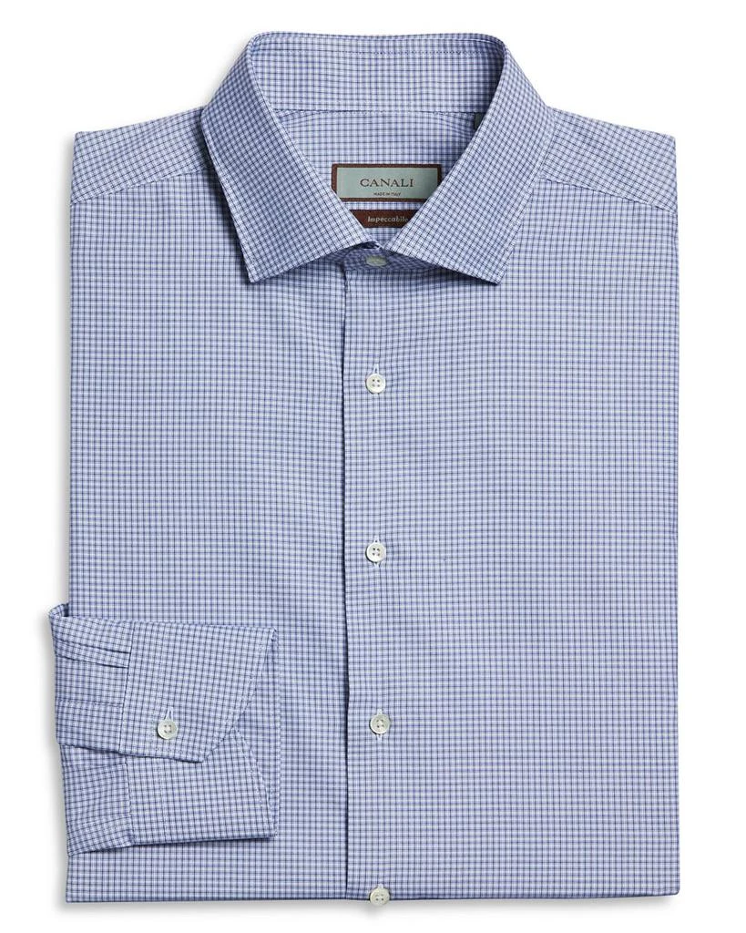 Canali Impeccabile Cotton Micro Check Regular Fit Dress Shirt 4