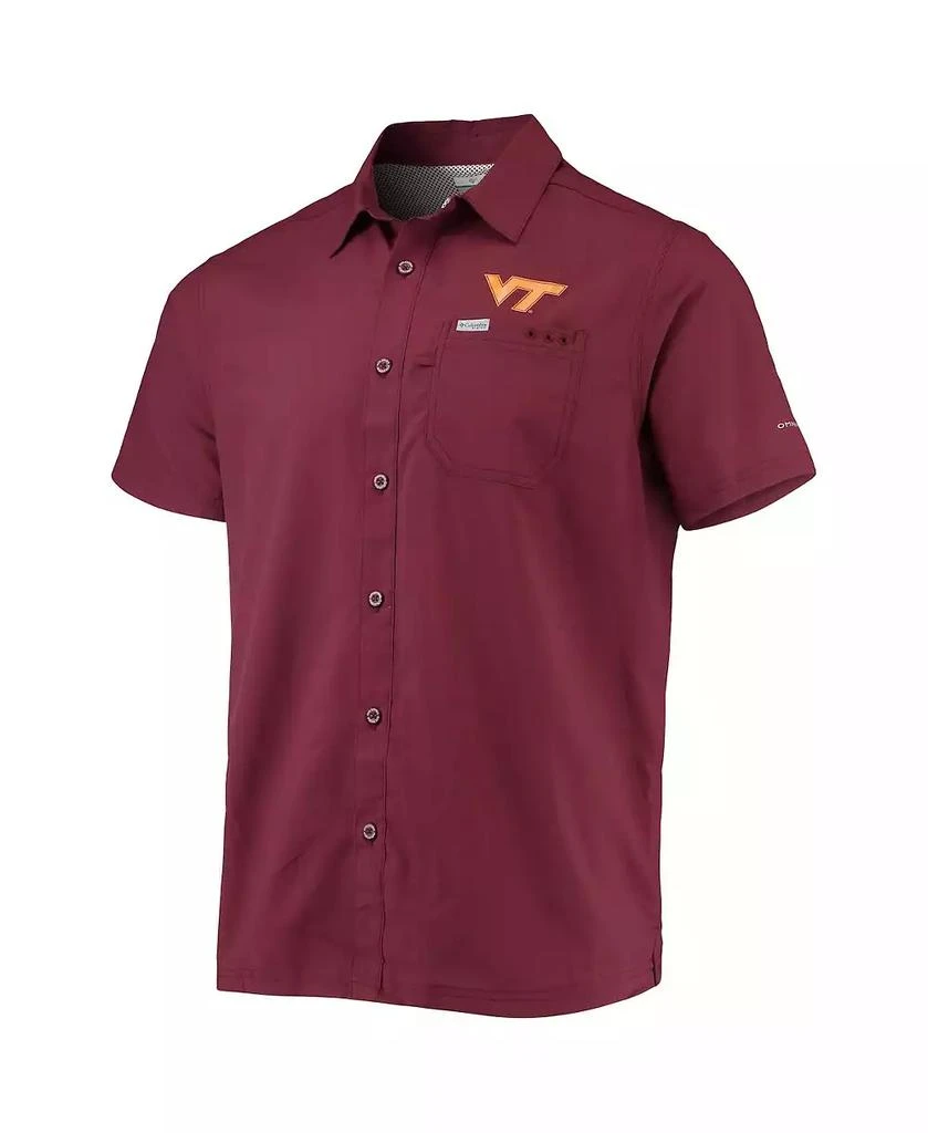 Columbia Men's PFG Maroon Virginia Tech Hokies Slack Tide Camp Button-Up Shirt 2