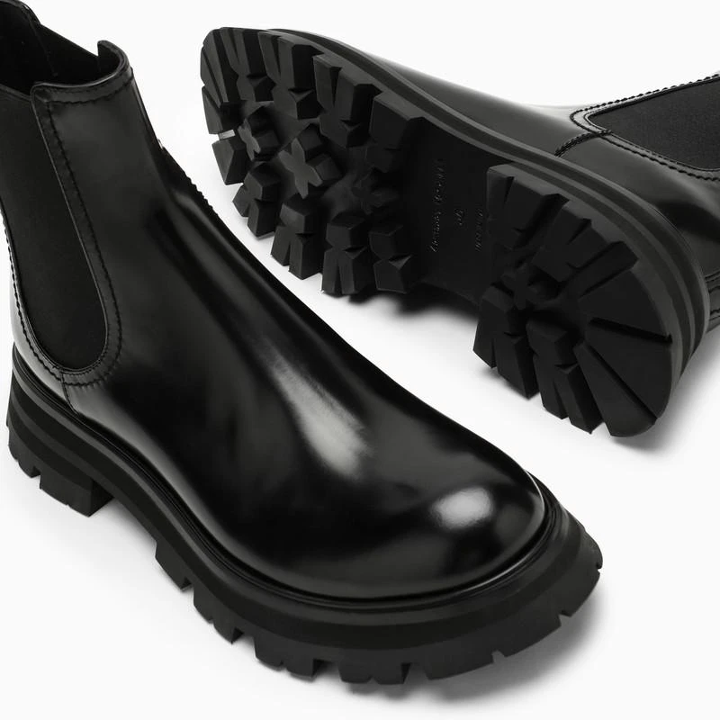 Alexander McQueen Black leather beatles boot 6