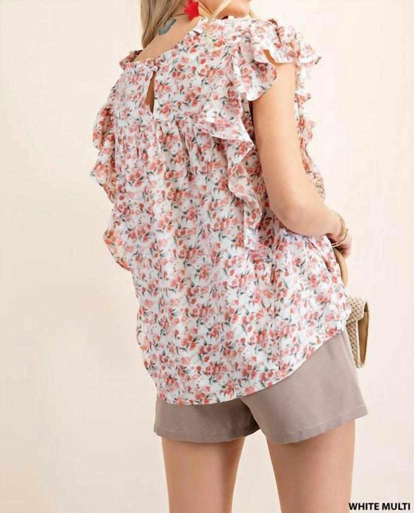 Kori Kori - Dobby Printed Smocked Top
