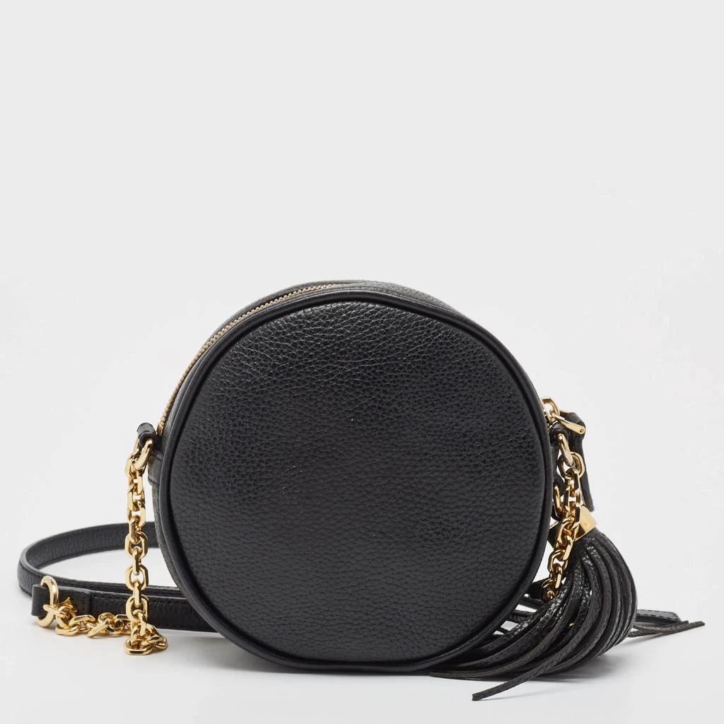 MCM MCM Black Leather Round Crossbody Bag 4