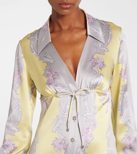 Versace Medusa Cameo silk twill shirt dress 4