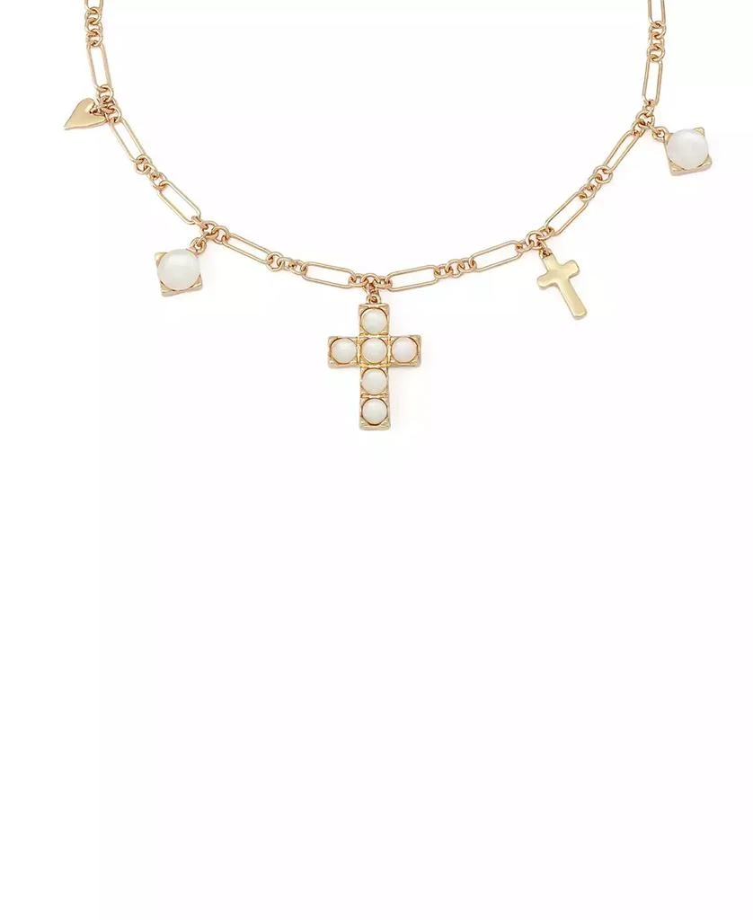 Robert Lee Morris Mother of Pearl Cross Bib Necklace 3