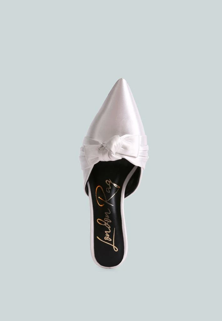 London Rag queenie satin knot stiletto mule sandals 3