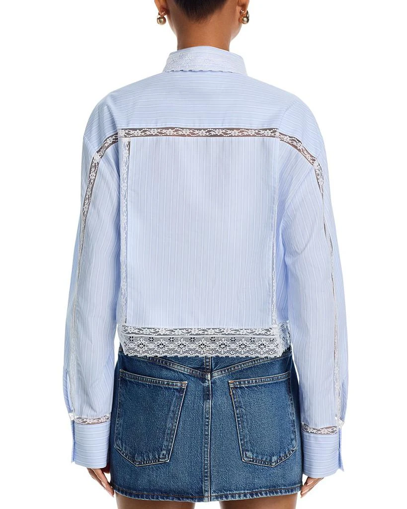 LOVESHACKFANCY Delano Lace Trim Shirt 3