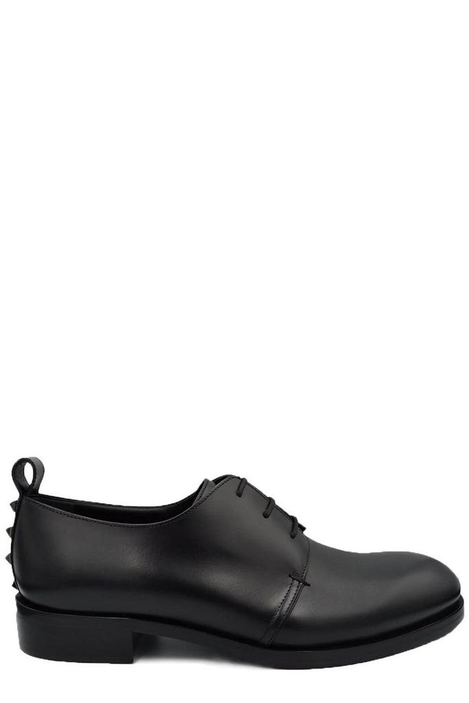 VALENTINO GARAVANI DERBY SHOES 42 未使用 Valentino Garavani Black Leather Rockstud Gentleglam Derby