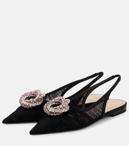 Mach & Mach Galaxy tulle slingback flats 4