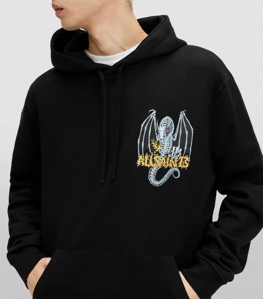 ALL SAINTS Cotton Dragon Skull Hoodie 5
