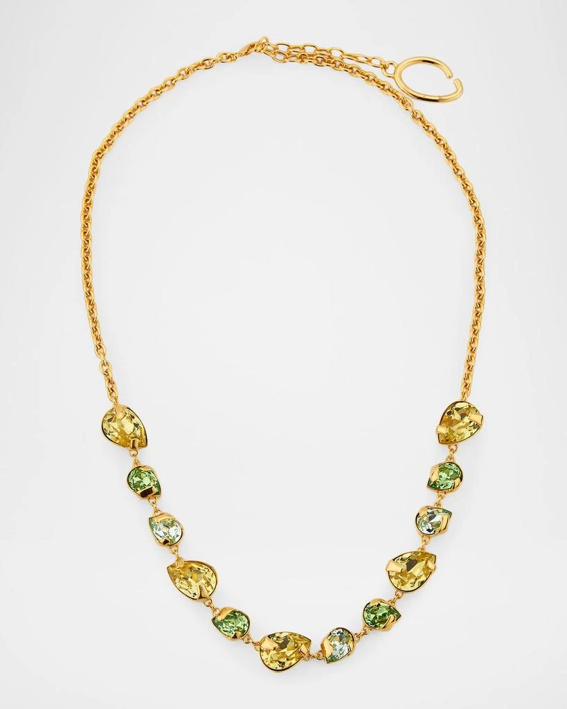 Oscar de la Renta Pear Rhinestone Necklace