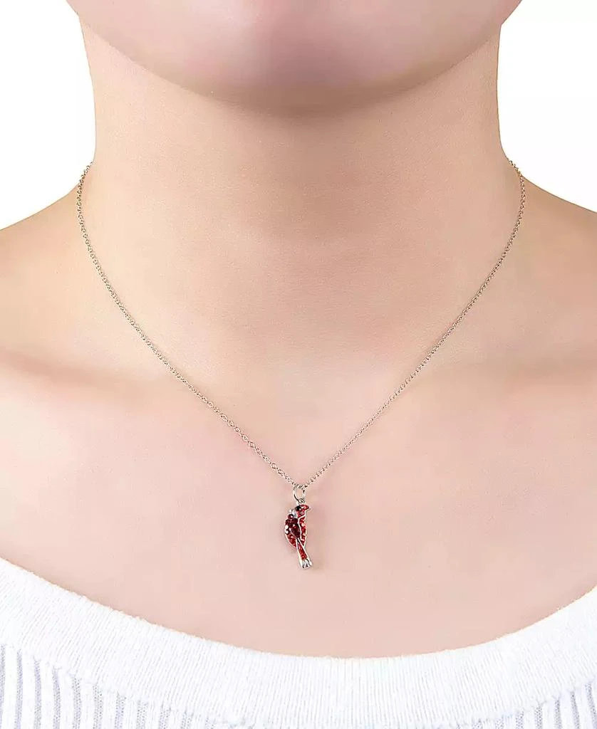 Giani Bernini Crystal Cardinal Pendant Necklace in Sterling Silver, 16" + 2" extender, Created for Macy's 2