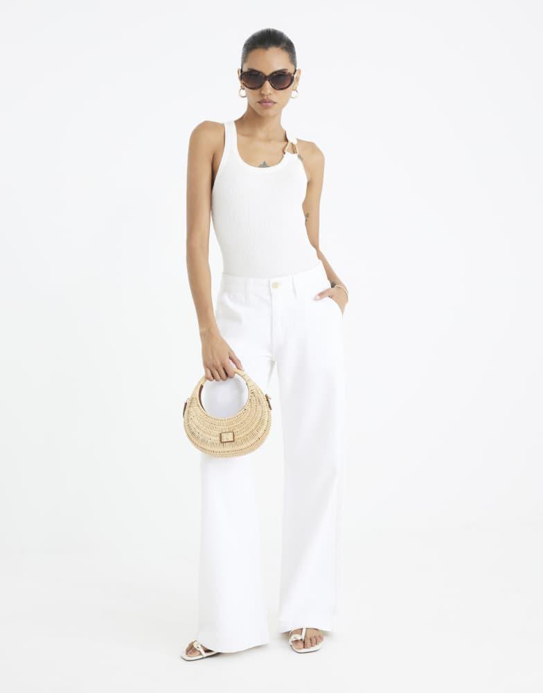 River Island River Island Low rise baggy wide leg jeans in white