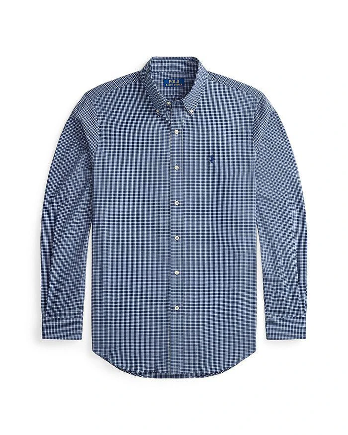 Polo Ralph Lauren Men's Classic-Fit Stretch Poplin Shirt - Blue/White Check - Size XS