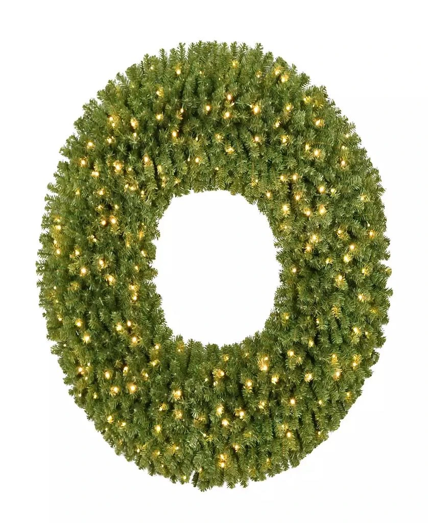 Puleo International Puleo 60" Pre-Lit Artificial Utah Spruce Wreath with Warm White LED Lights