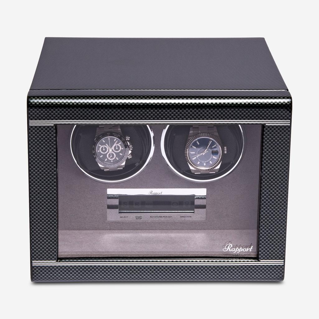 Rapport Rapport London Formula Quad Watch Winder in Carbon Fibre Finish W562