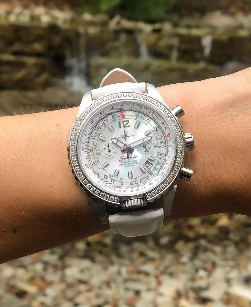 Abingdon Co. Women's Jackie Chronograph Multifunctional Stainless Steel Bracelet Watch 41-1/2mm 5