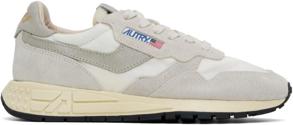 Autry Gray & White Reelwind Low Sneakers 1