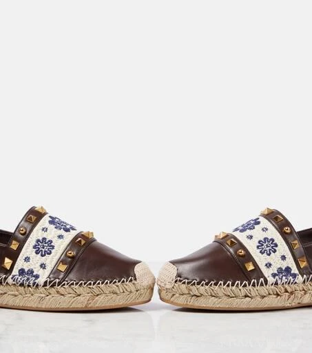 Valentino County Rockstud leather espadrilles 5