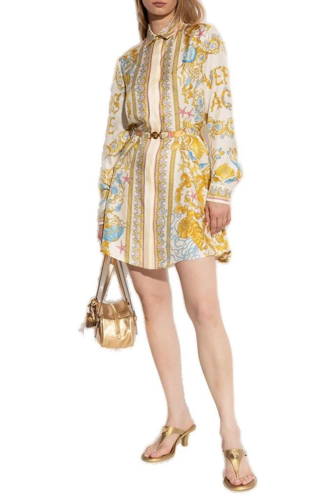 Versace Versace Barocco Printed Long-Sleeved Dress 4