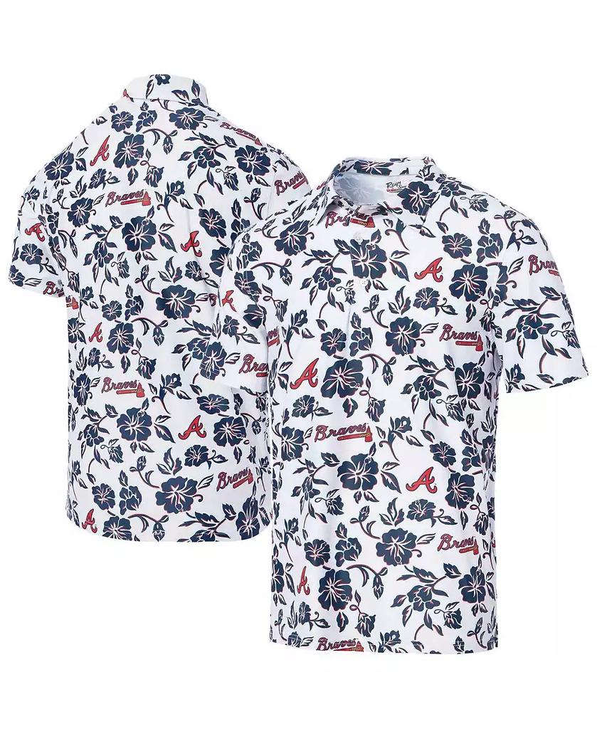 Reyn Spooner Men's White Atlanta Braves Performance Polo Shirt