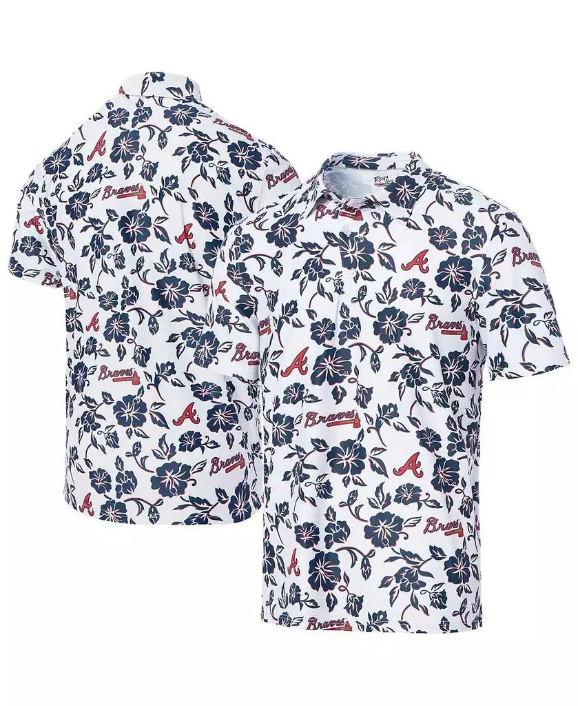Reyn Spooner Men's White Atlanta Braves Performance Polo Shirt 1