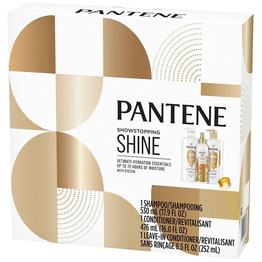 Pantene Daily Moisture Renewal Shampoo, Conditioner, Leave In Holiday Pack 5
