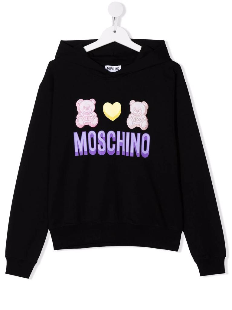 Moschino TEEN logo-print hoodie - kids