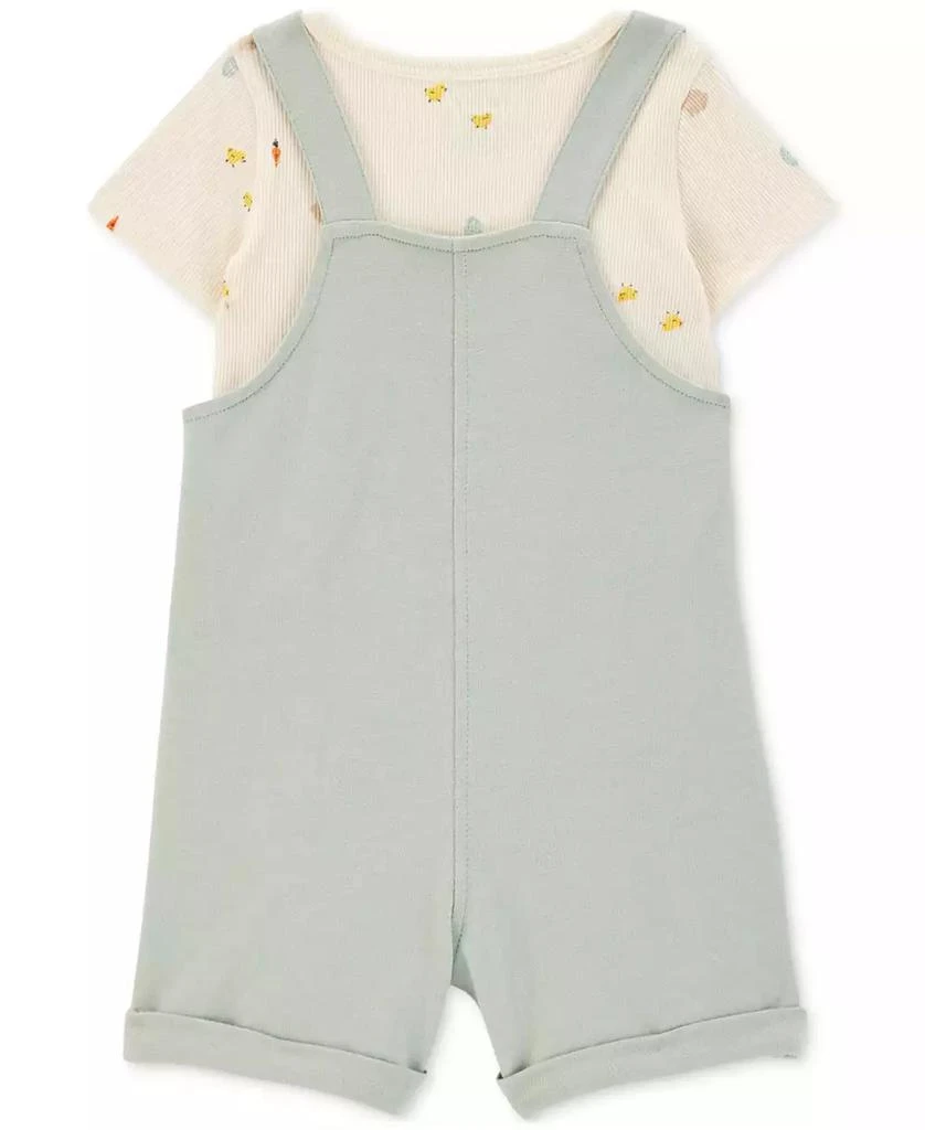 Carter's Baby Girls 2-Pc. T-Shirt & Bunny Shortall Set 2