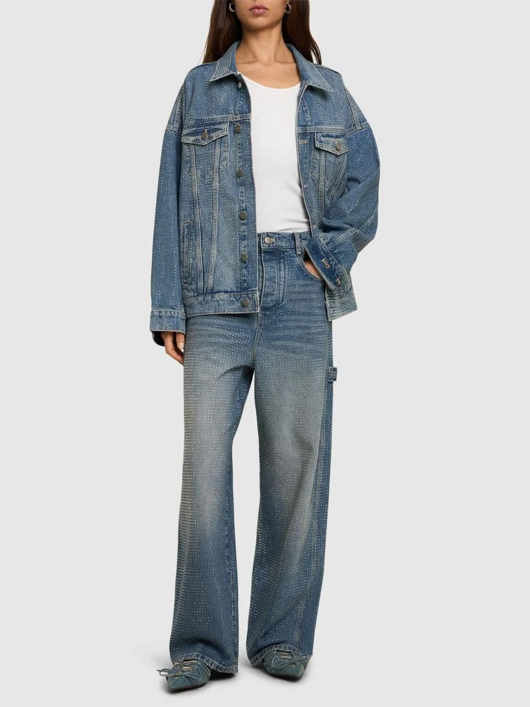 Marc Jacobs Crystal Oversize Denim Jeans 1
