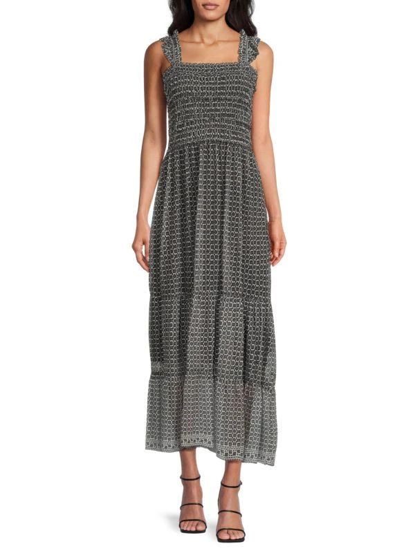 Max Studio ​Smocked Ruffle-Strap Maxi Dress 1