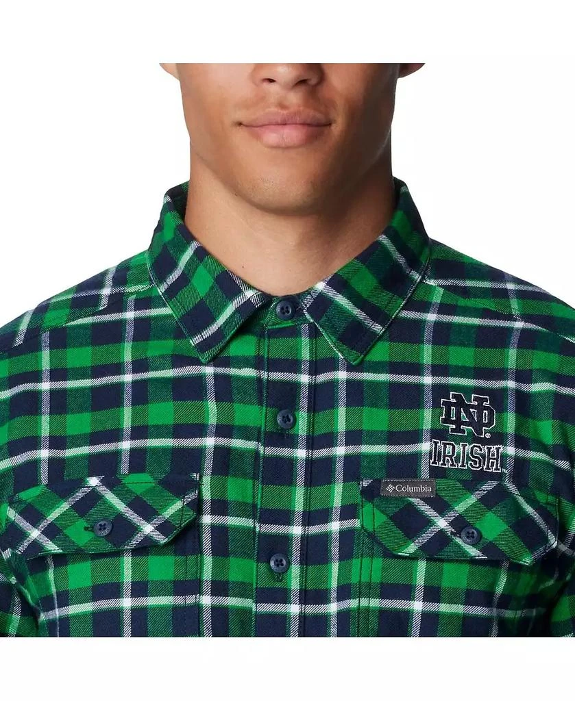 Columbia Men's Green Notre Dame Fighting Irish Flare Gun Flannel Long Sleeve Shirt 2