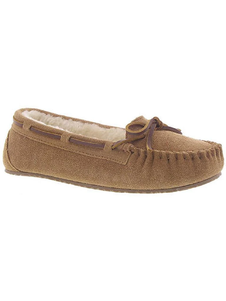 Minnetonka Lodge Trapper Womens Suede Faux Fur Lined Moccasins 1