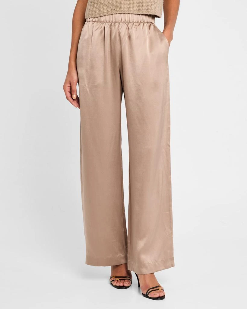 Sablyn Wide-Leg Silk Pants 4