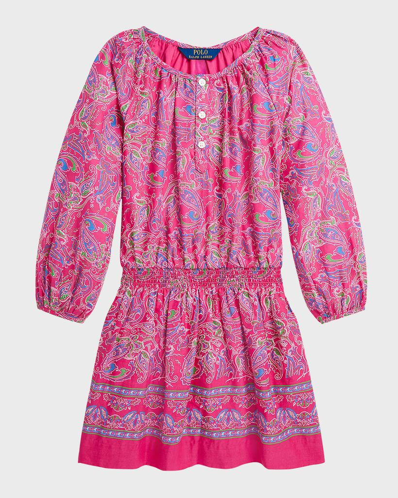 Ralph Lauren Childrenswear Girl's Paisley Cotton Batiste Dress, Size 2-6X