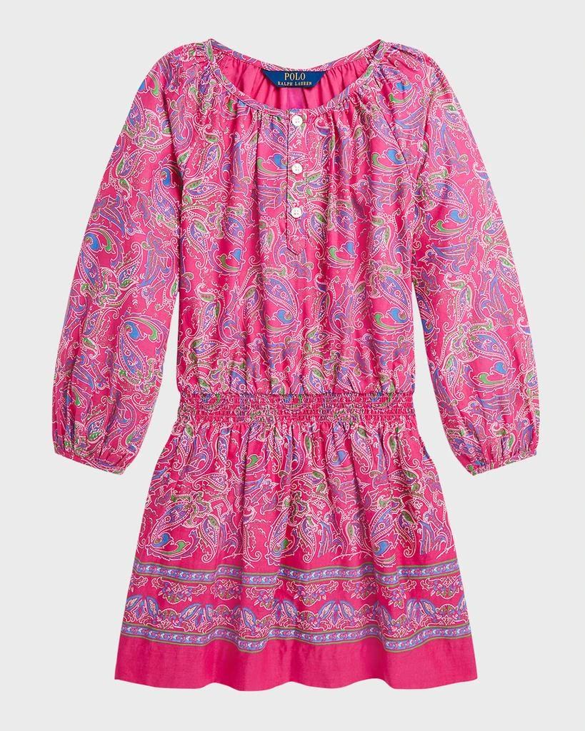 Ralph Lauren Childrenswear Girl's Paisley Cotton Batiste Dress, Size 2-6X 1