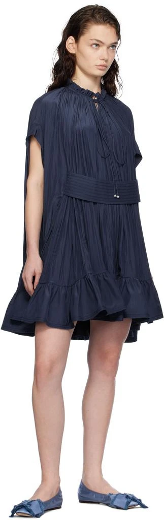 Lanvin Blue Satin Bow Ballerina Flats 5