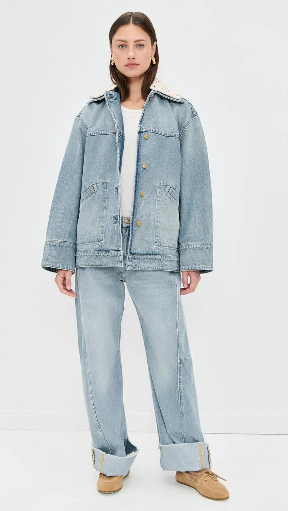 B Sides Stadium Jacket with Crochet Collar 4